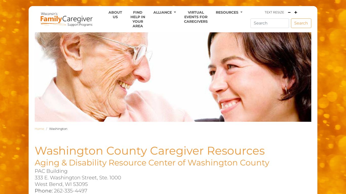 Washington | Wisconsin Family Caregiver Support Program